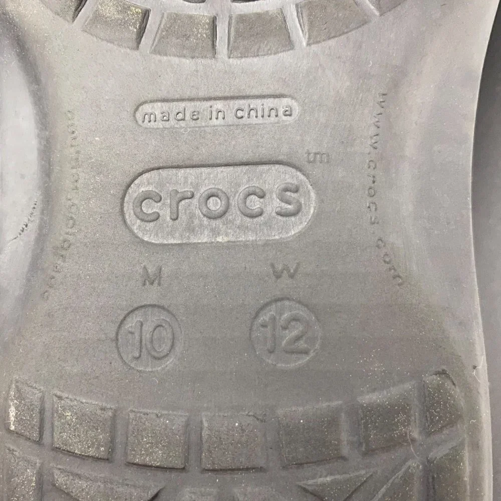 Crocs Black Flip Flops Men's Size 10/Women's Size 12